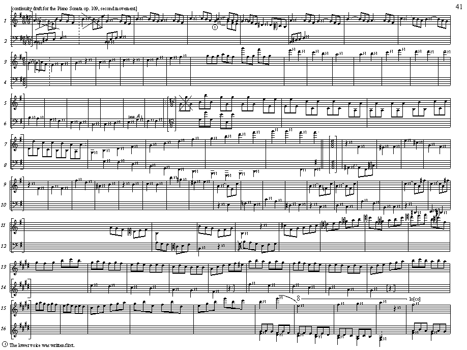 Beethoven, Opus 109 - Draft 2